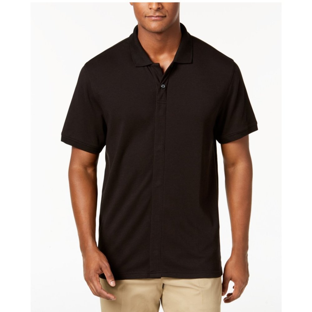 Magna Click Men's Stress Free Apparel Polo Shirt,Black,New With Tag